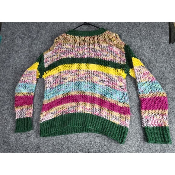 Heartloom Dawson Crewneck Knit‎ Sweater Women Sz M Striped ColorBlock Winterwear - Picture 9 of 12